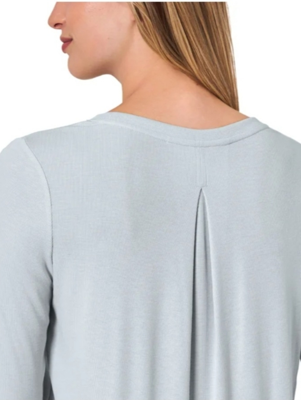 Mondetta Pale Blue Long-Sleeve Crewneck Top - Picture 3 of 3